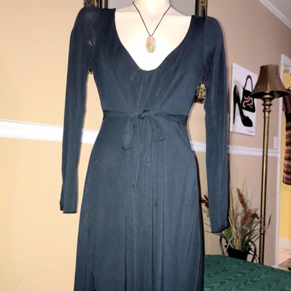 Free People Women's Blue Slinky Wrap Front